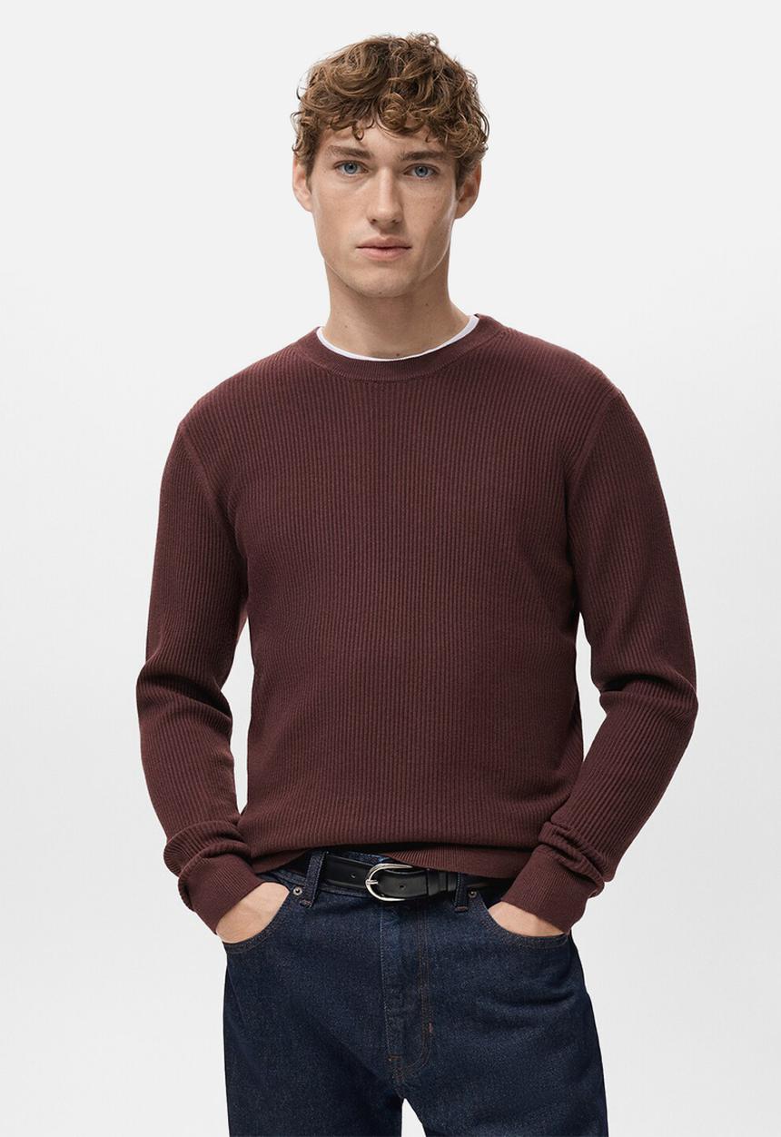 MANGO - Sweater Antigua - Bordeaux