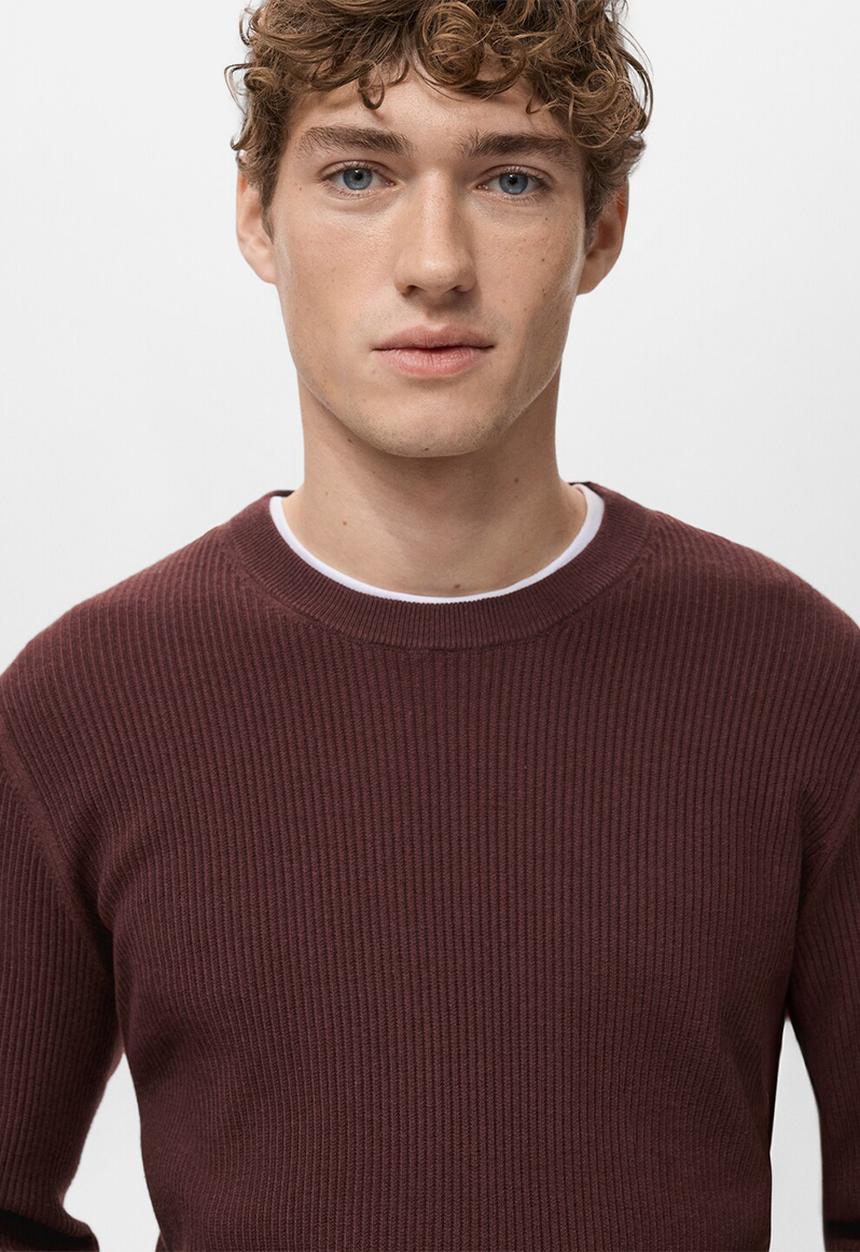 MANGO - Sweater Antigua - Bordeaux