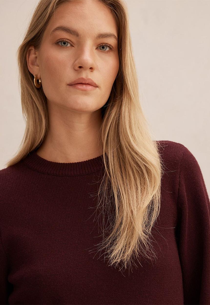 Forever New - Ella Wide Sleeve Sweater in Deep Wine