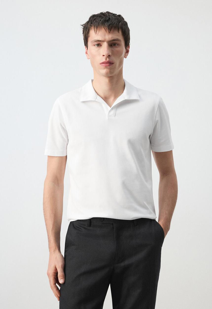 MANGO - Polo Shirt Taga - White