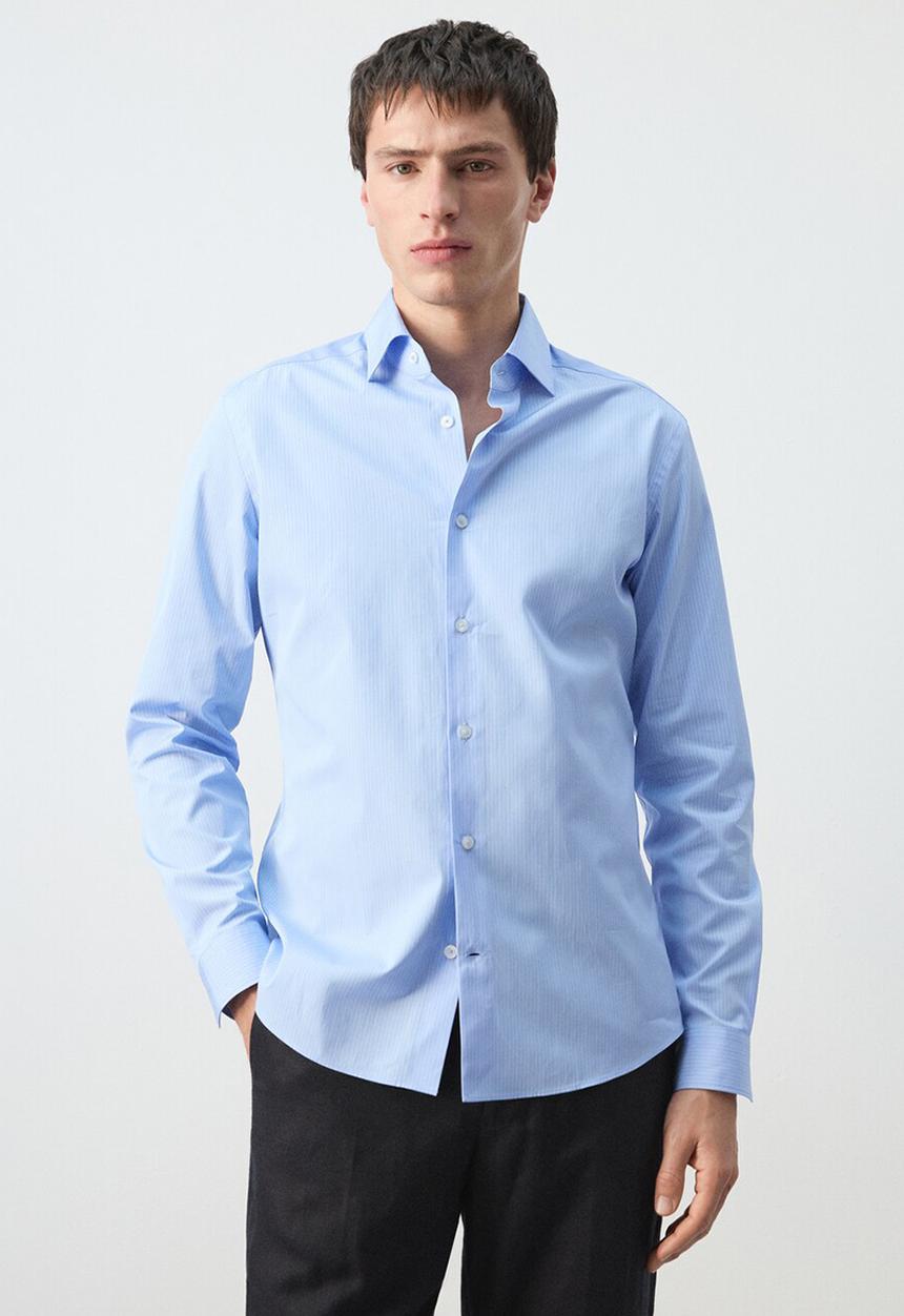 MANGO - Shirt Vecchia - Sky Blue