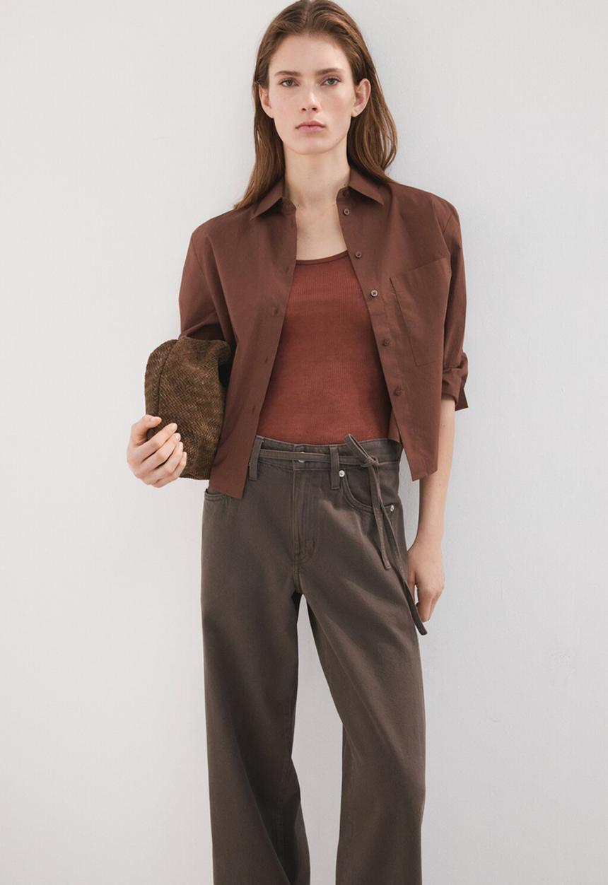MANGO - Jeans rachel - dark brown