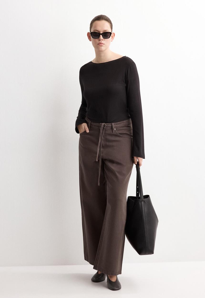 MANGO - Jeans rachel - dark brown
