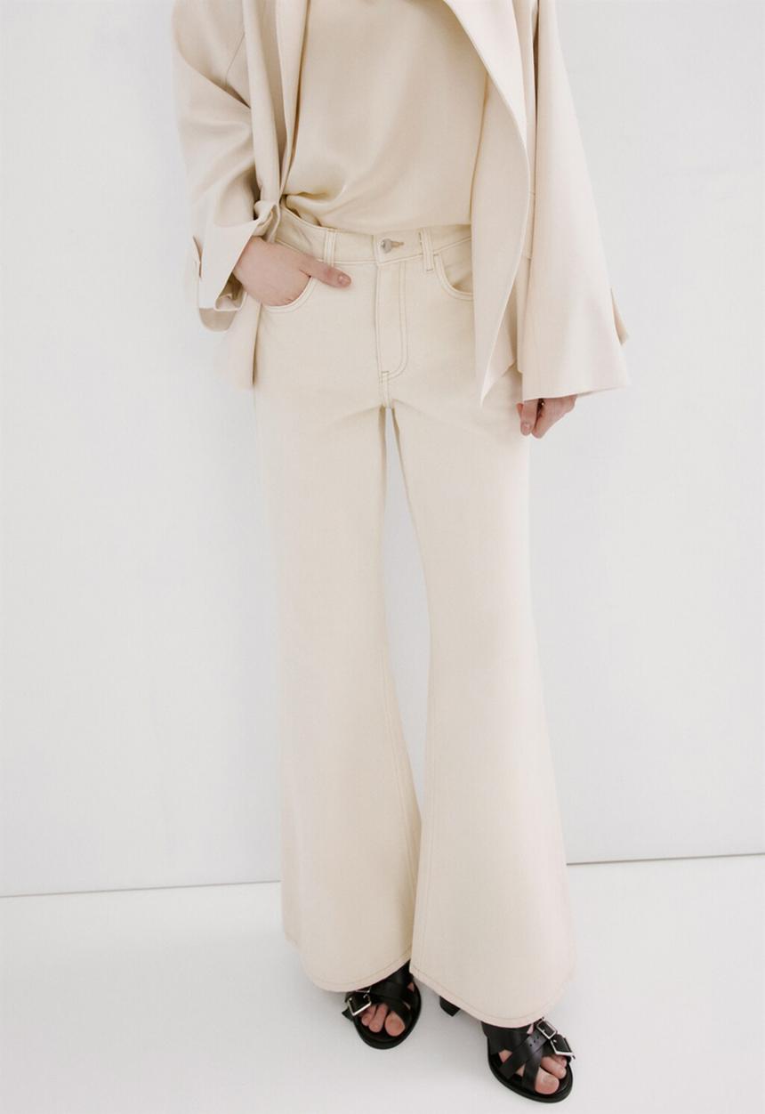 MANGO - Jeans theita - light beige