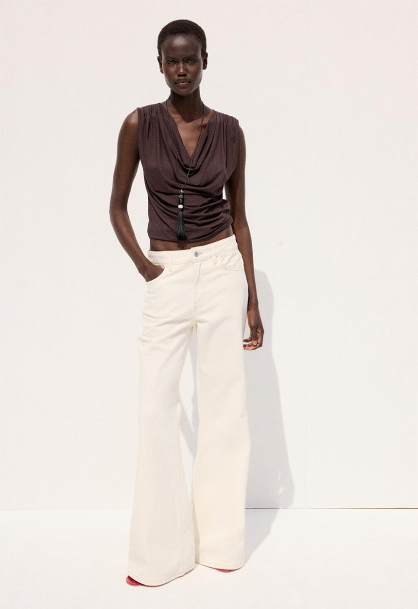 MANGO - Jeans theita - light beige