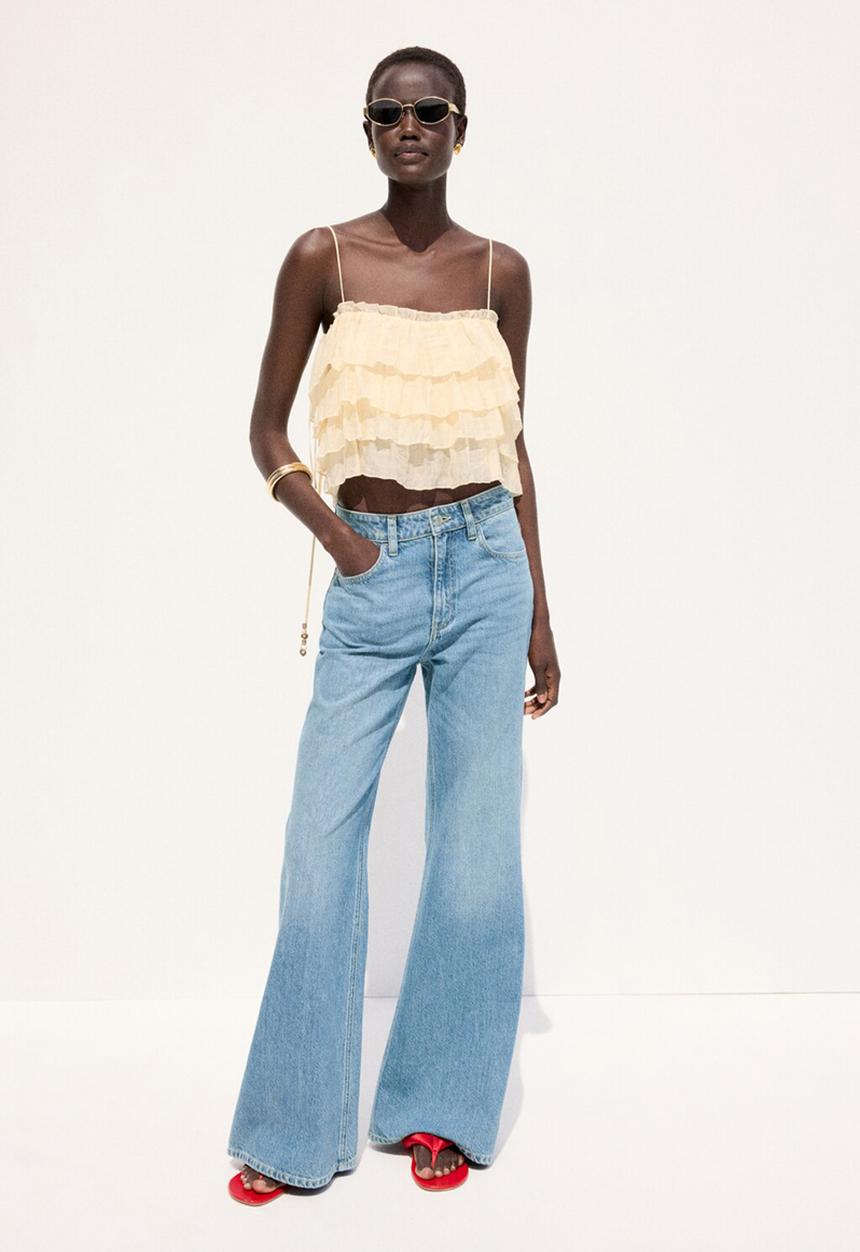 MANGO - Jeans theita - open blue