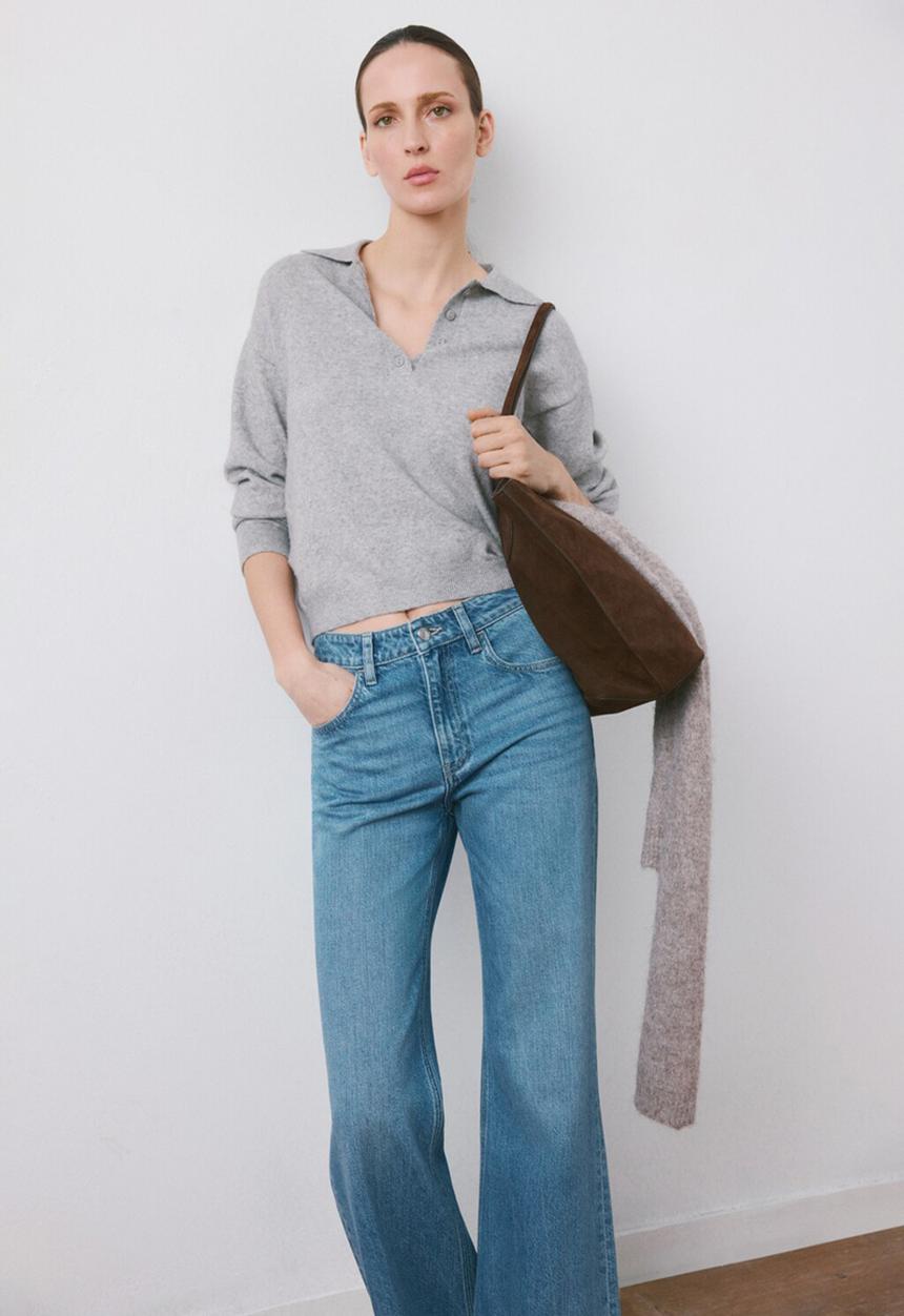 MANGO - Jeans theita - open blue