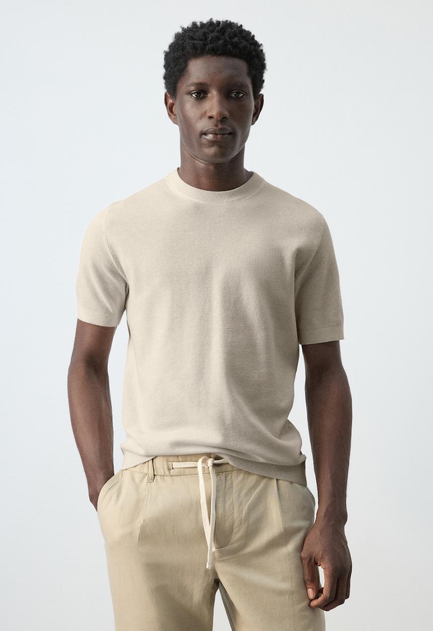 MANGO - T-Shirt Andrew - Beige
