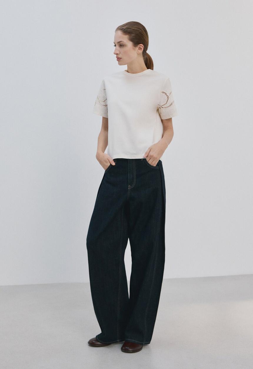 MANGO - T-shirt petunia - light beige