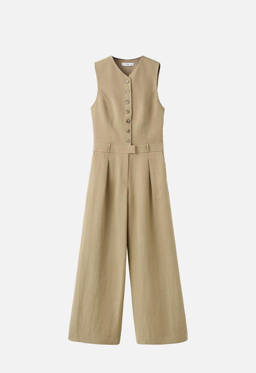 MANGO - Jumpsuit cole - beige/khaki