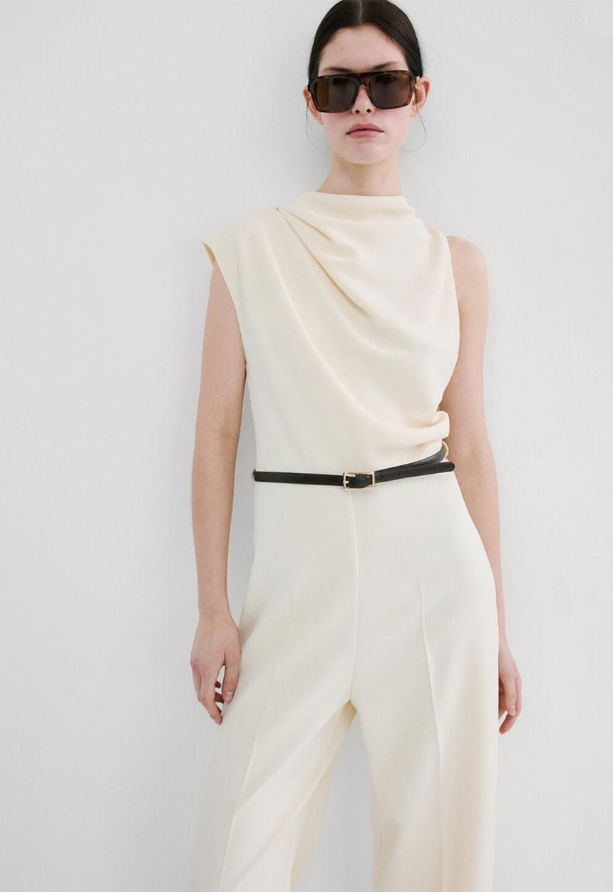 MANGO - Jumpsuit madison - light beige