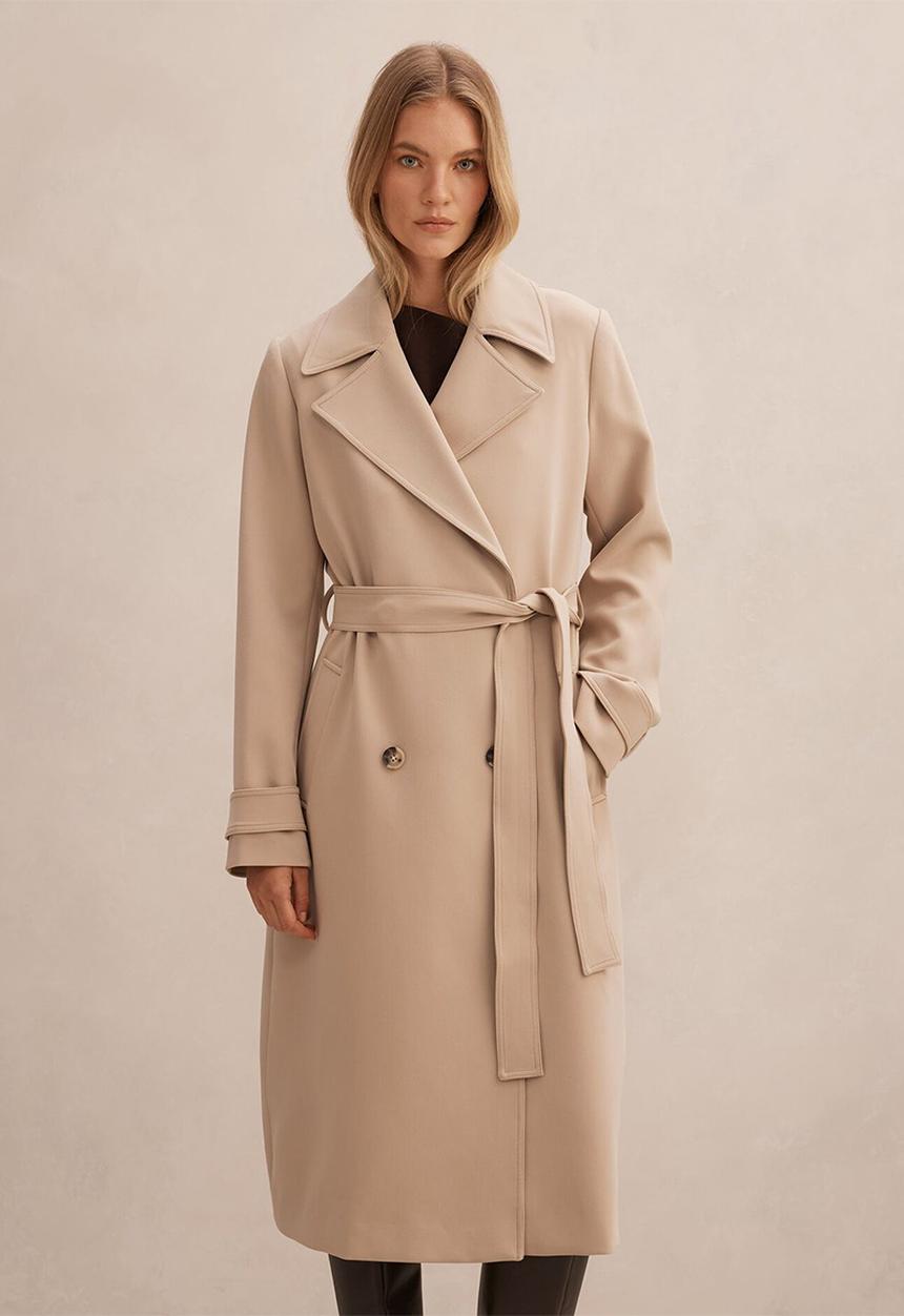 Lilah Trench Coat in Neutral