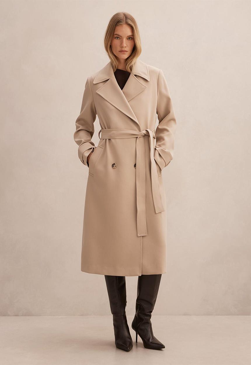 ジャケット・アウター L'Appartement ECOTTONY NYLON TRENCH COAT Ricky Soft Trench Coat Neutral | Forever New