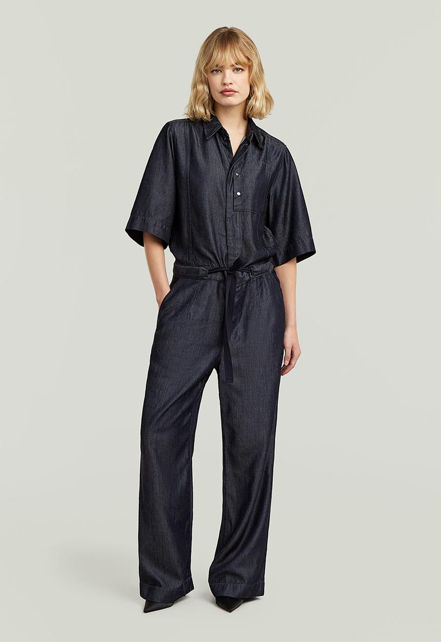 G-STAR - Regular jumpsuit short sleeve wmn - rinsed