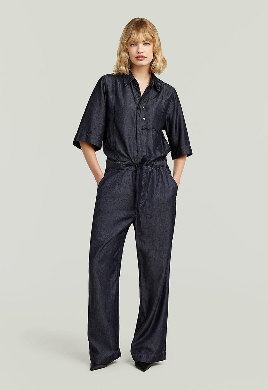 G-STAR - Regular jumpsuit short sleeve wmn - rinsed