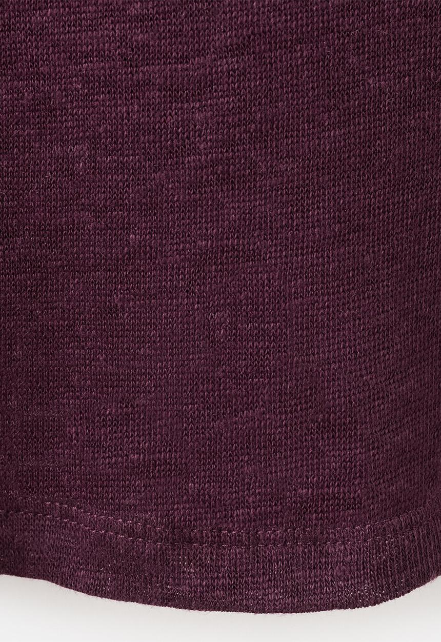 MANGO - T-shirt lina - dark red