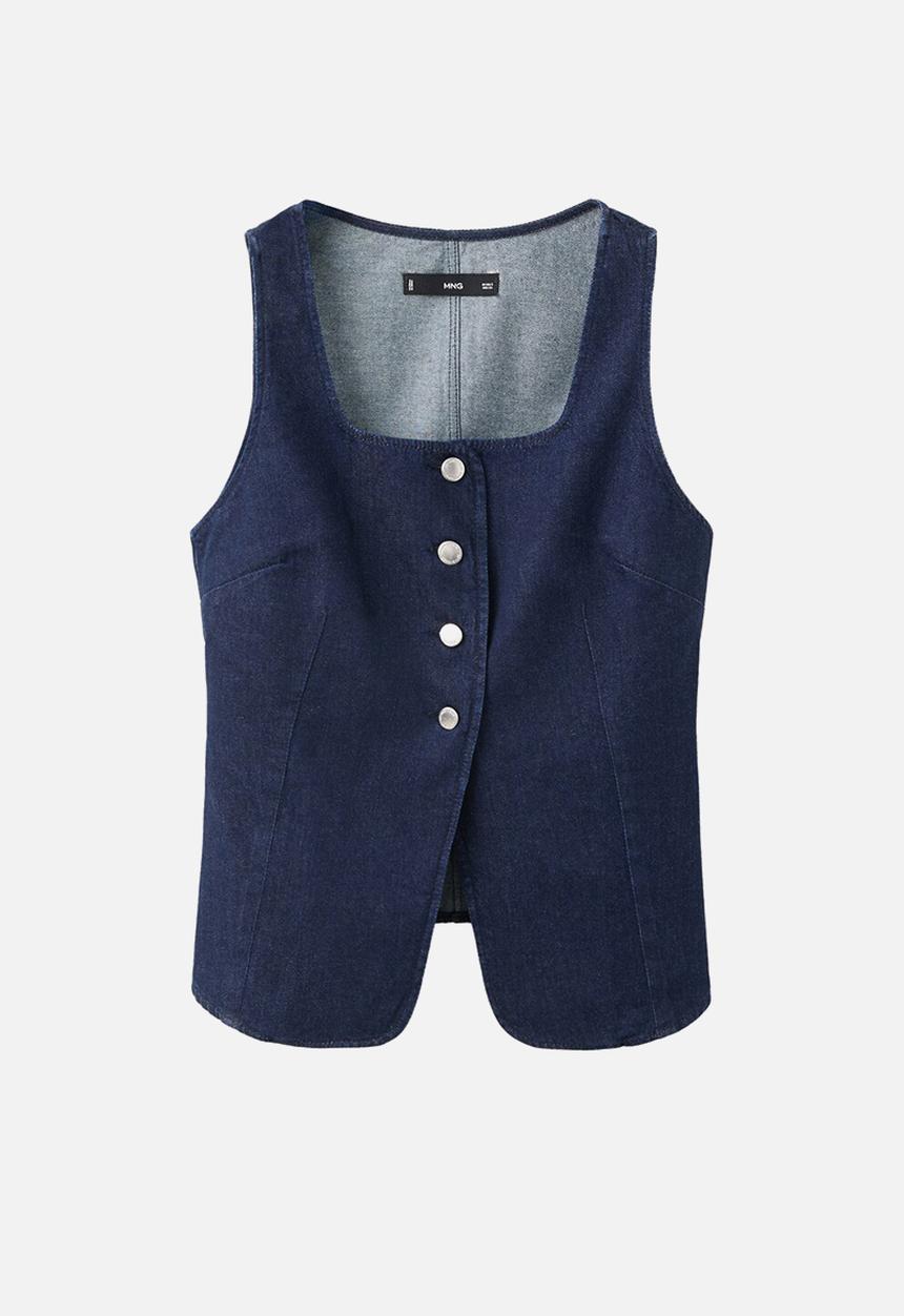 MANGO - Top avery - open blue