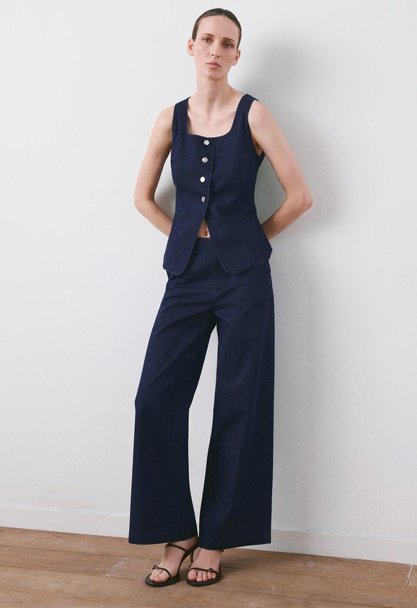 MANGO - Top avery - open blue