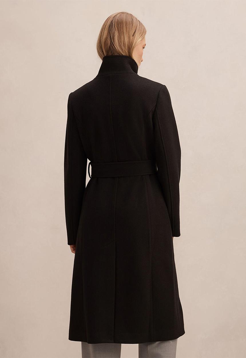 Forever New - Phoebe Funnel Neck Coat in Black