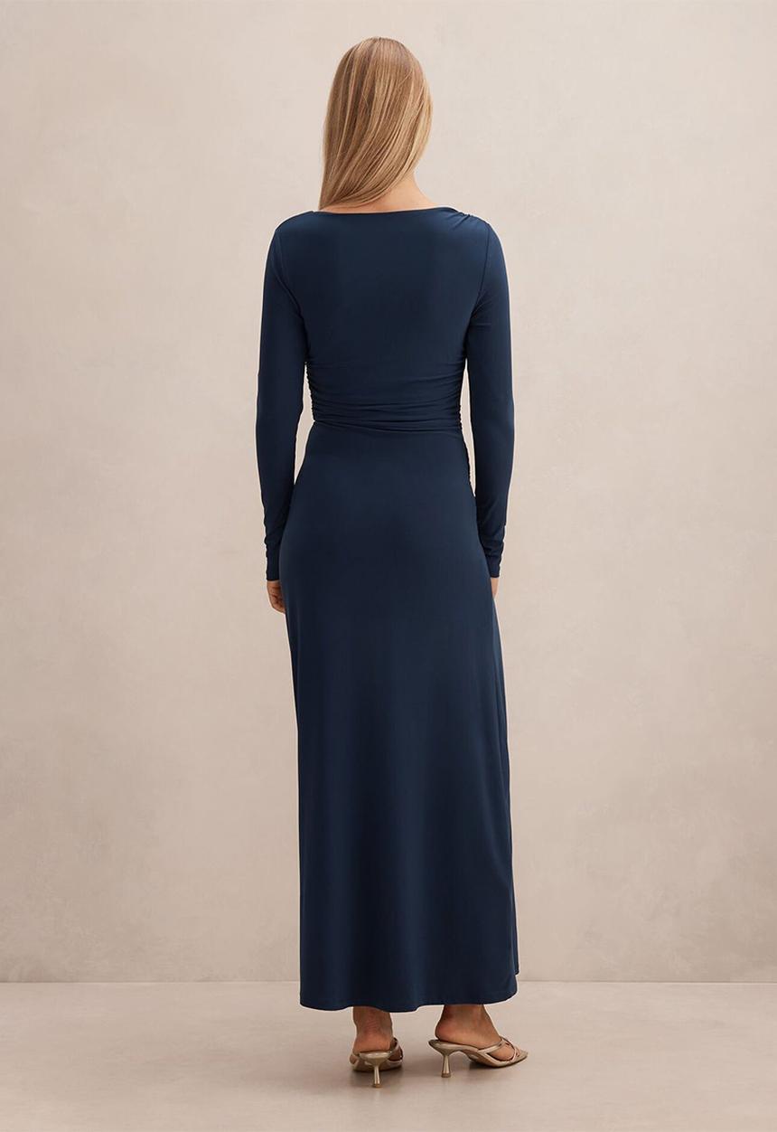Forever New - Kingsley Hardware Jersey Midi Dress in Evening Navy