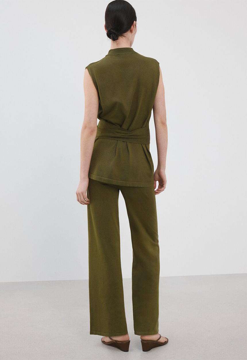 MANGO - Trousers ostrich - beige/khaki