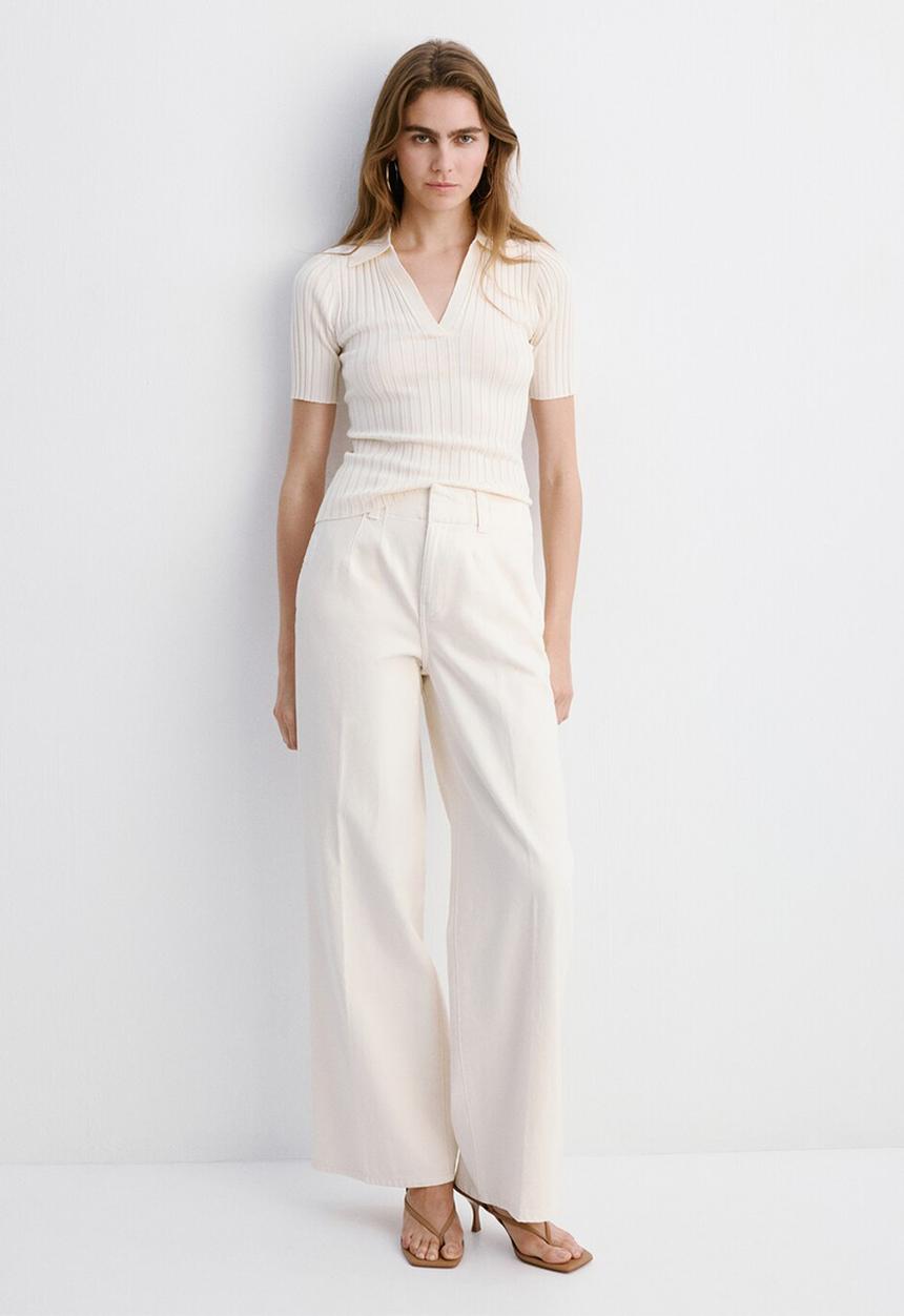 MANGO - Trousers alma - natural