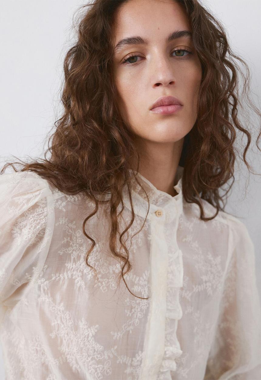MANGO - Blouse filcaya - light beige
