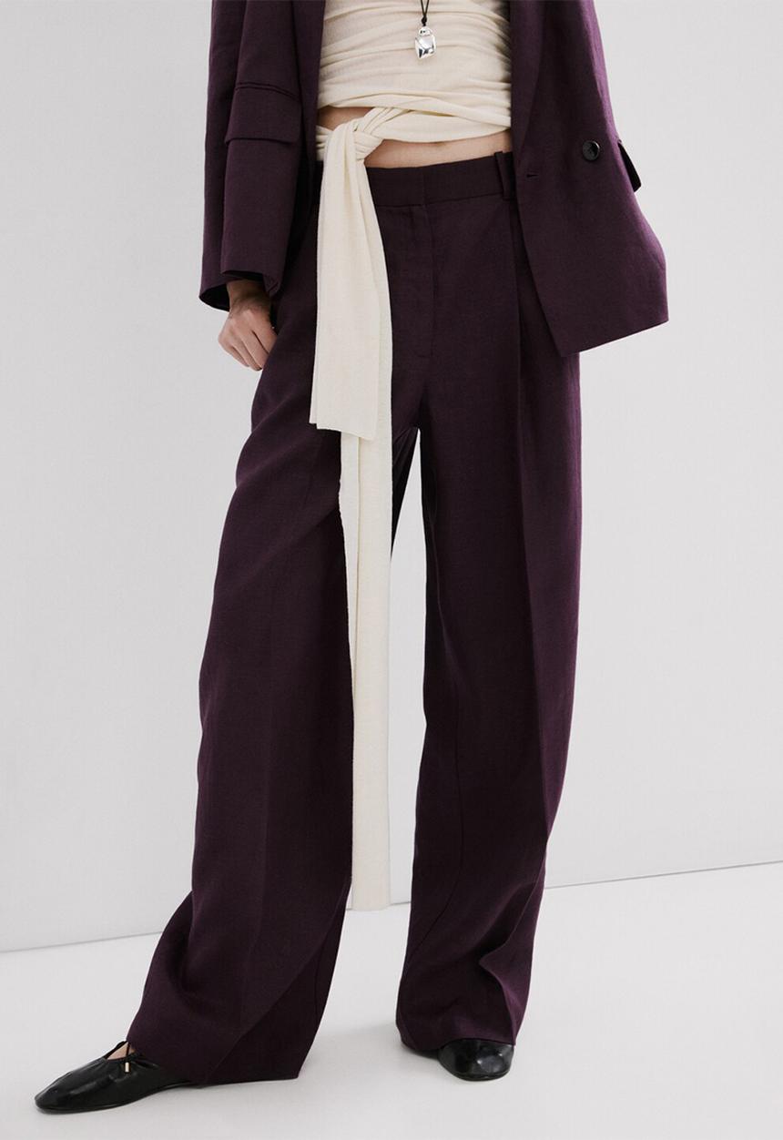 MANGO - Trousers tempoli - medium purple