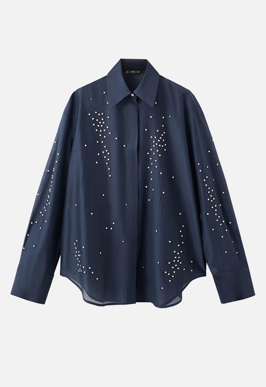 MANGO - Shirt smokey - navy