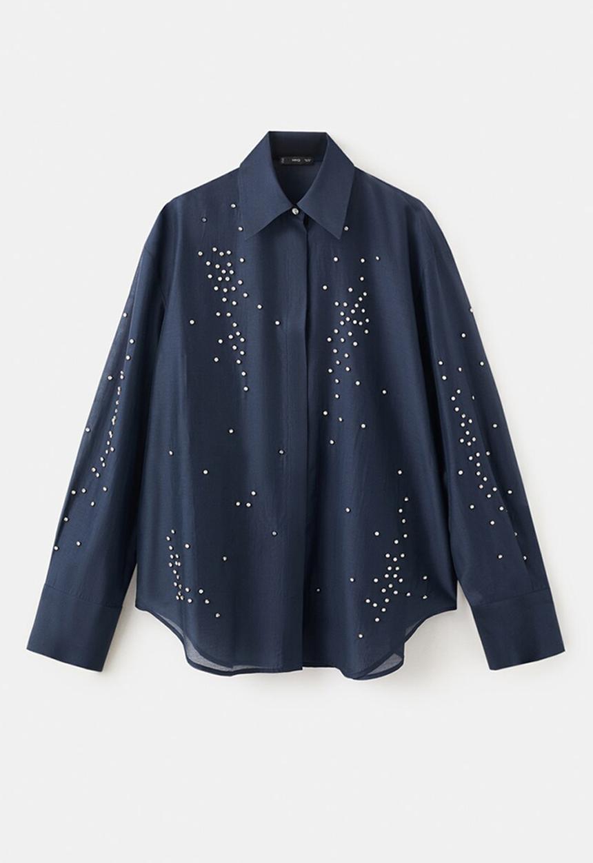 MANGO - Shirt smokey - navy