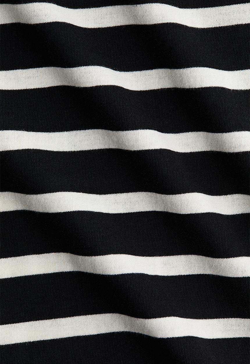 H&M - Cotton t-shirt - black/white striped