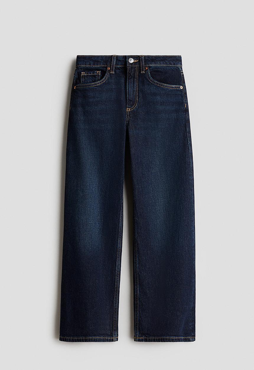 H&M - Wide leg jeans - dark denim blue