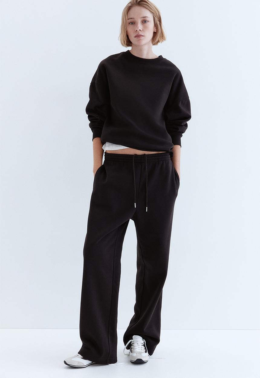 Oversized sweatshirt - dark brown - 1243667019