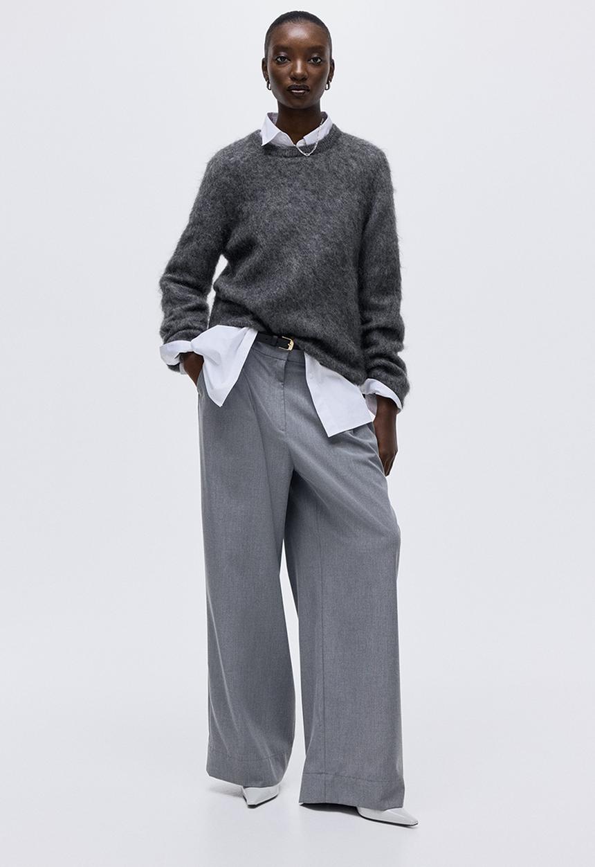 H&M - Mohair-blend jumper - dark grey marl