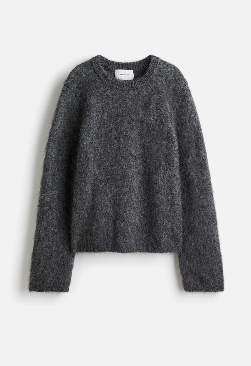 H&M - Mohair-blend jumper - dark grey marl