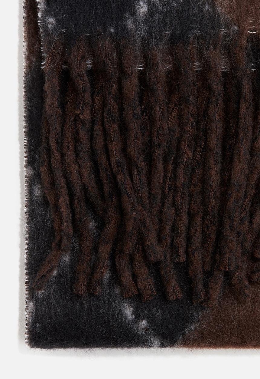 H&M - Fringed scarf - brown/checked