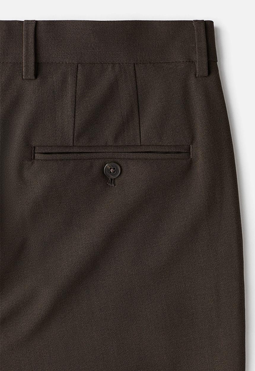 H&M - Slim fit tailored trousers - dark brown