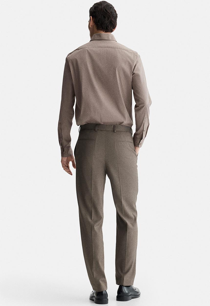 H&M - Slim fit stretch shirt - dark beige