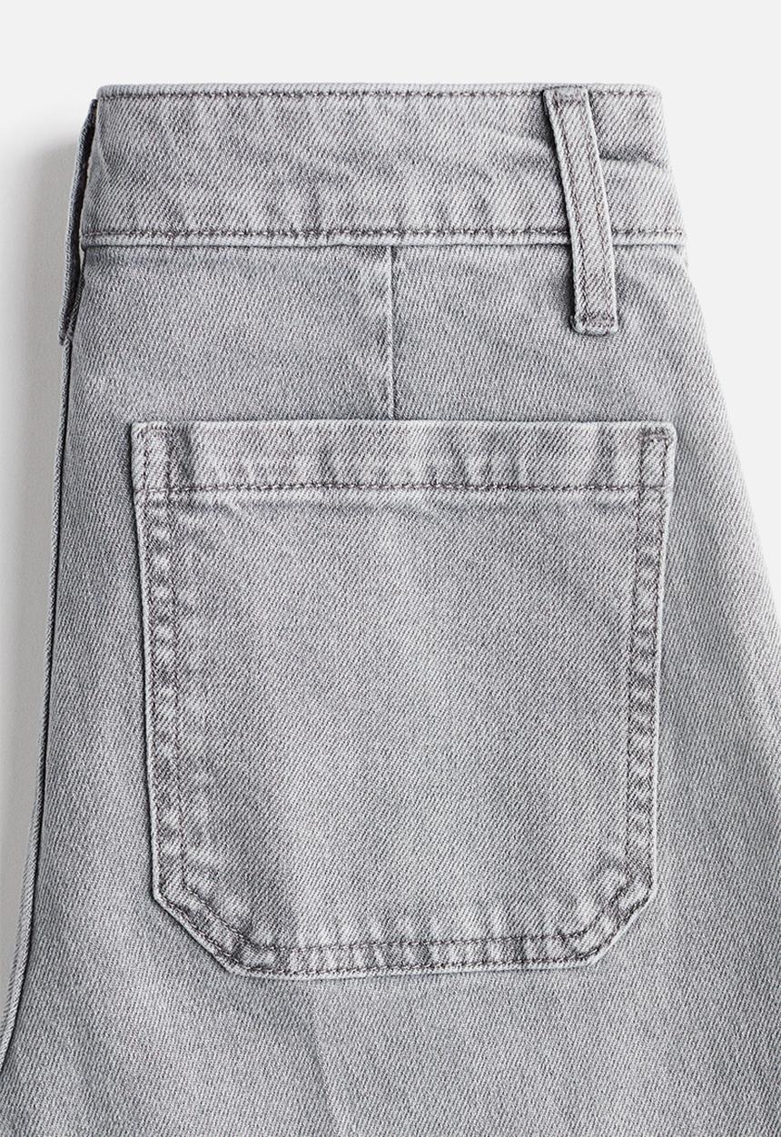 H&M - Wide high jeans - grey