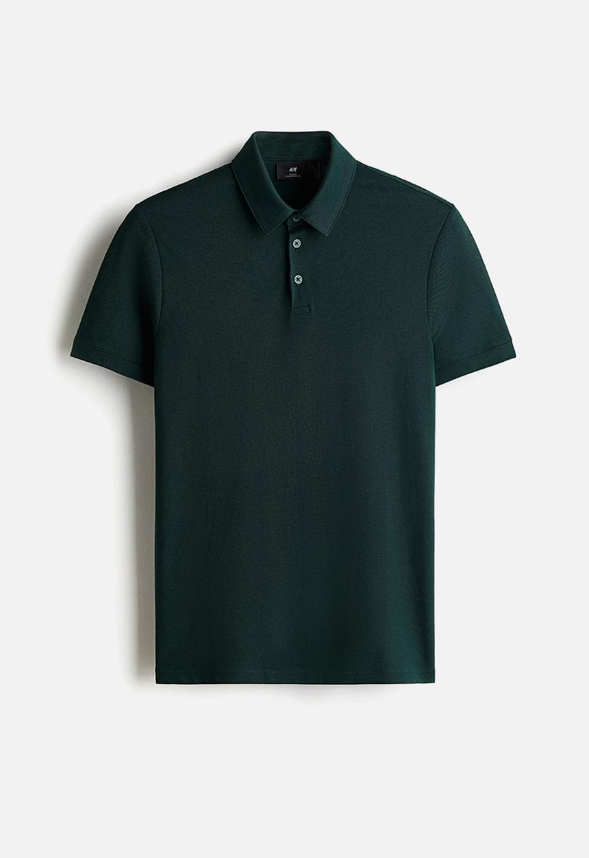 H&M - Coolmax? slim fit polo shirt - green