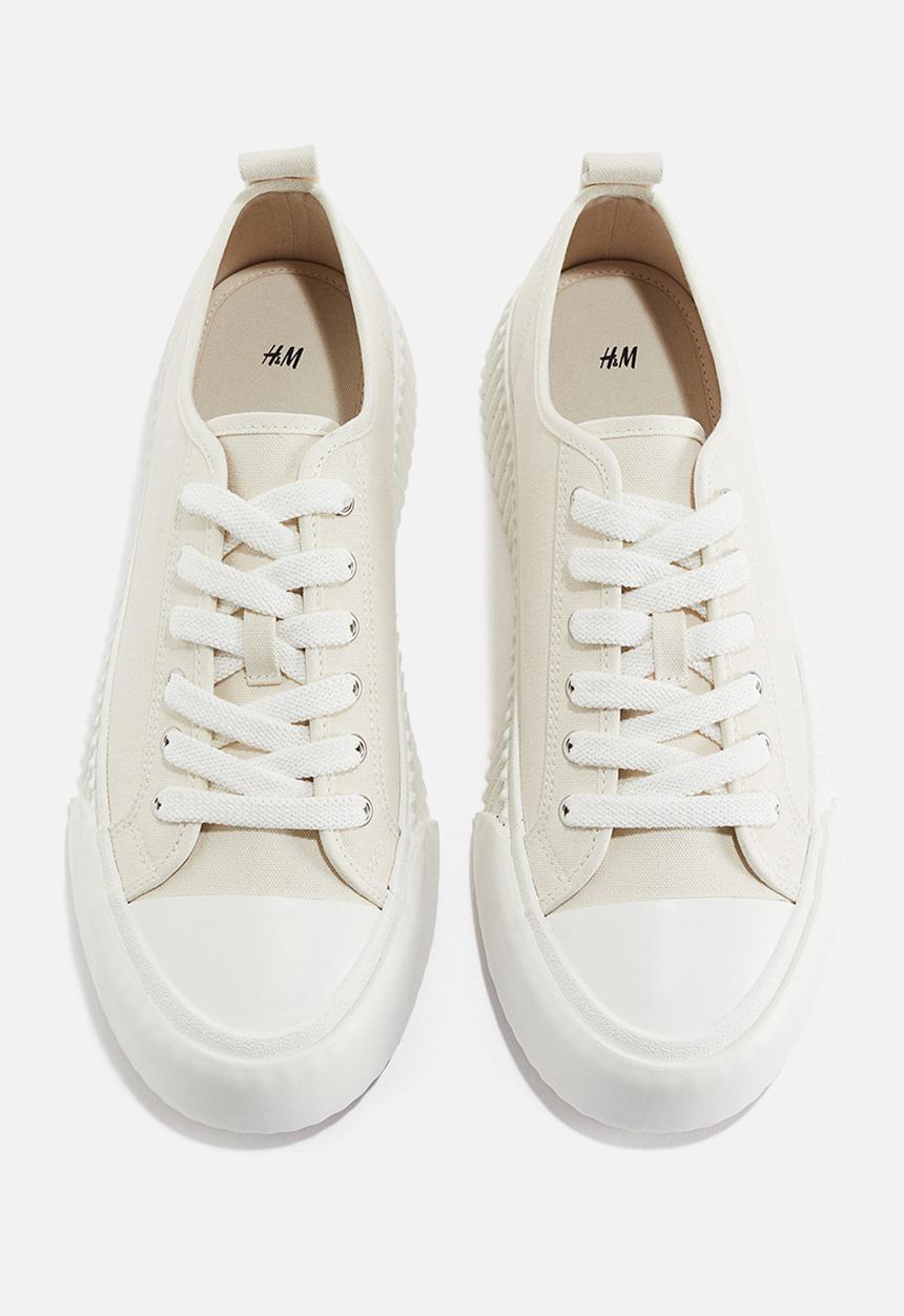 H&M - Canvas trainers - cream