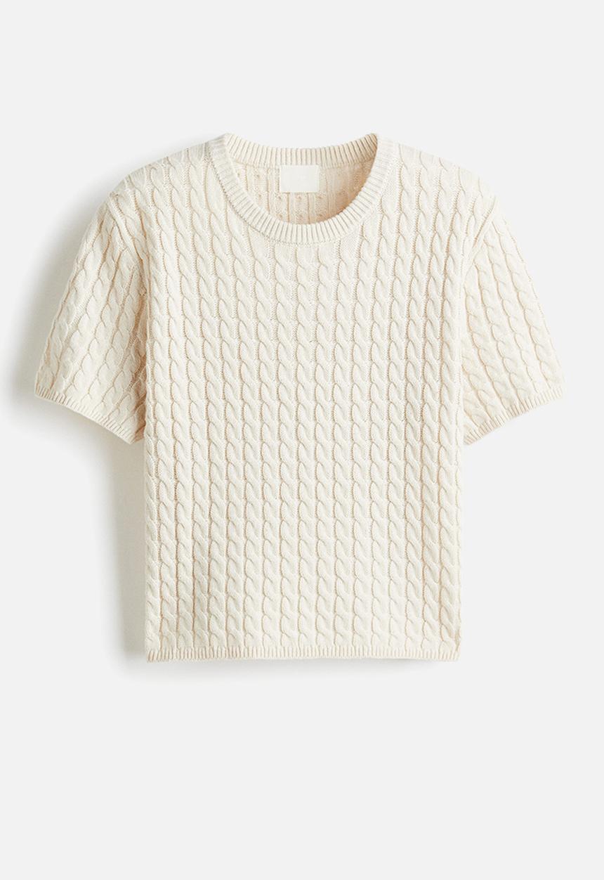 H&M - Cable-knit jumper - cream