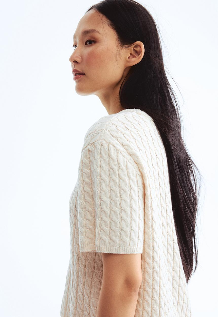 H&M - Cable-knit jumper - cream