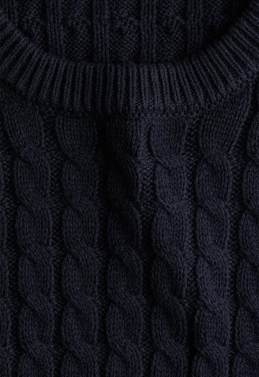 H&M - Cable-knit jumper - navy blue