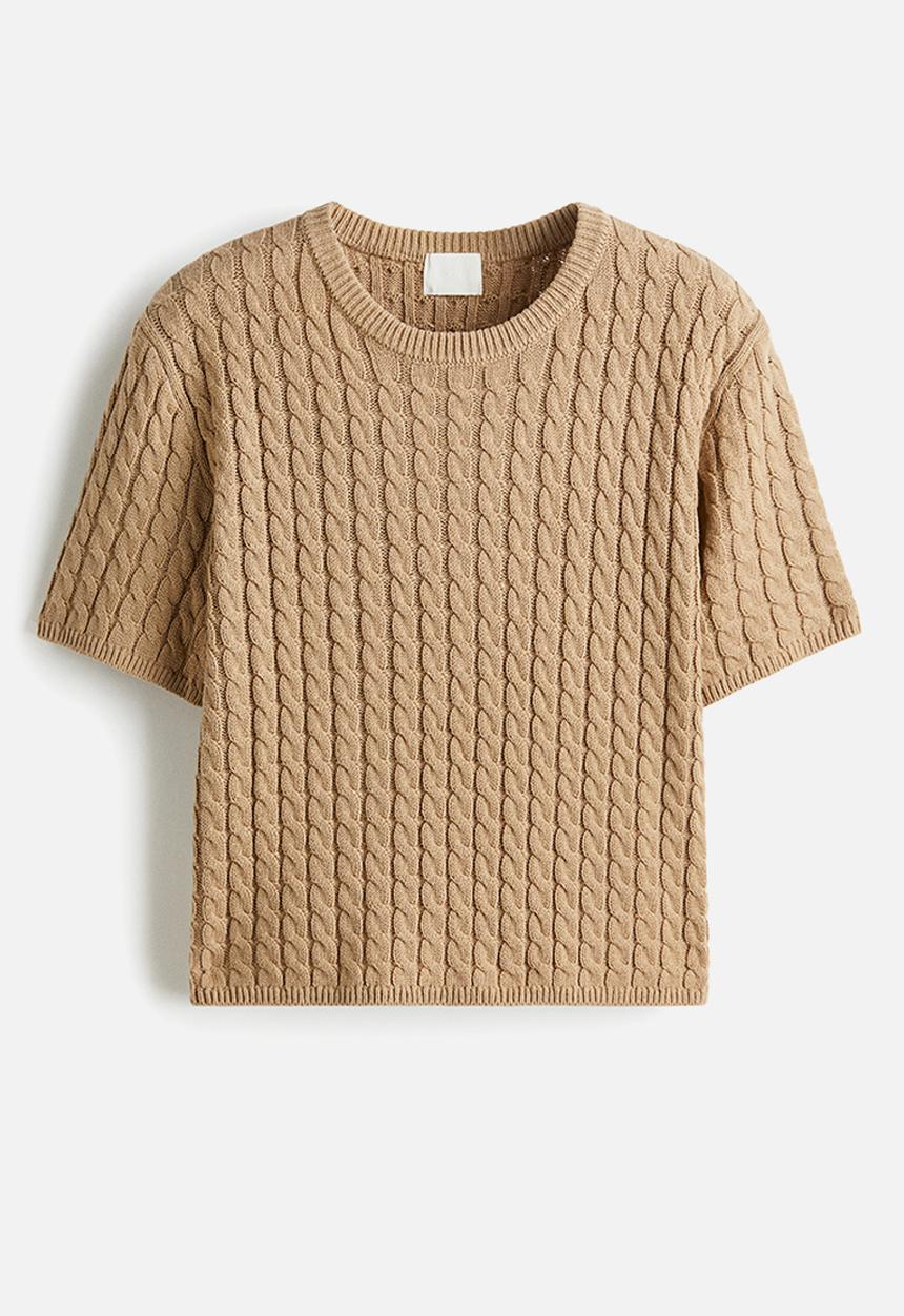 H&M - Cable-knit jumper - beige