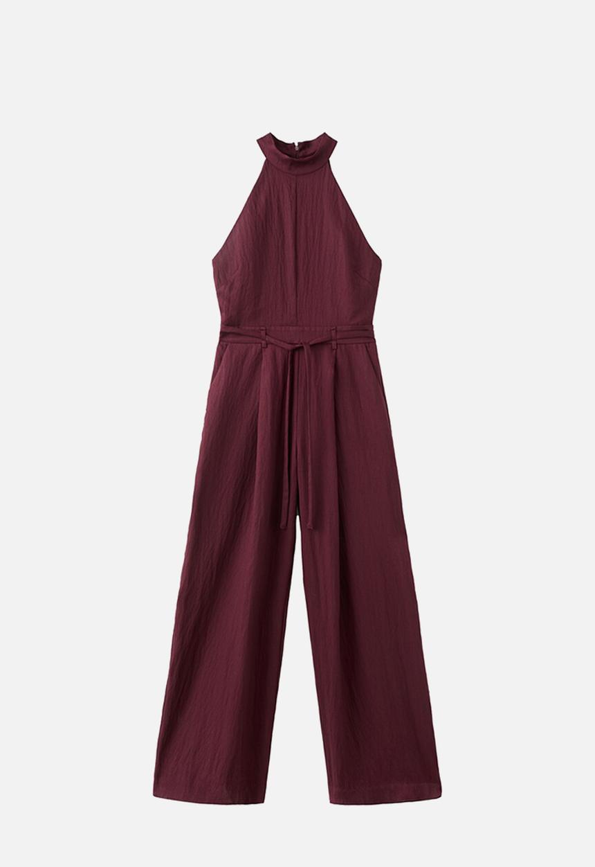 MANGO - Jumpsuit barrel2 - dark red