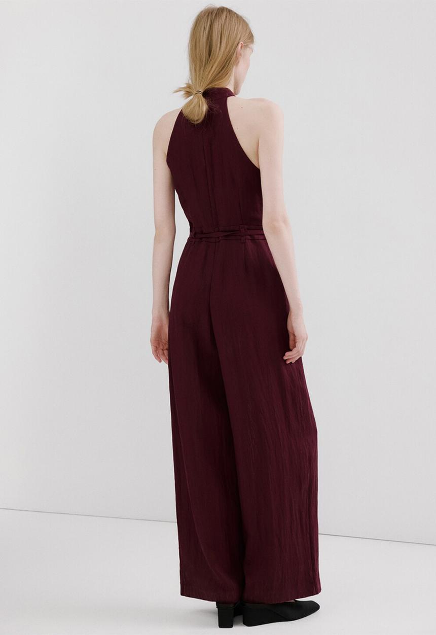 MANGO - Jumpsuit barrel2 - dark red