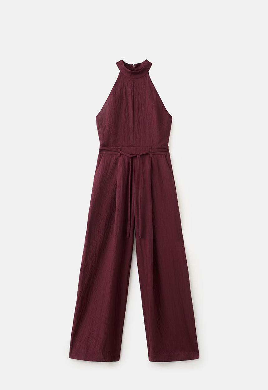 MANGO - Jumpsuit barrel2 - dark red