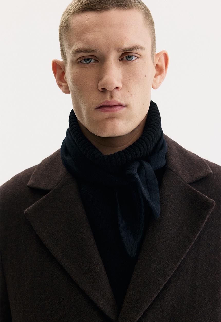 H&M - Single-breasted wool-blend coat - dark brown