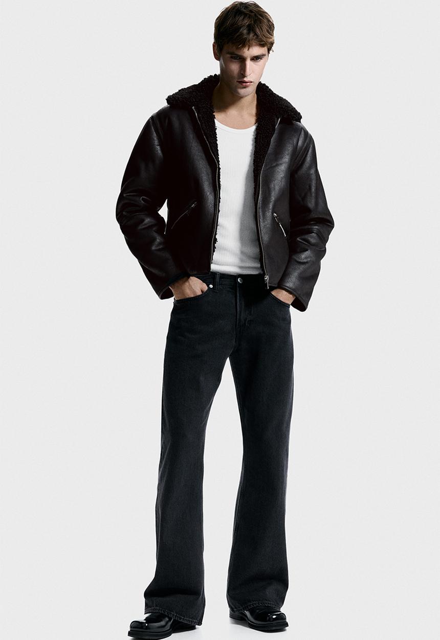 H&M - Teddy-lined jacket - black